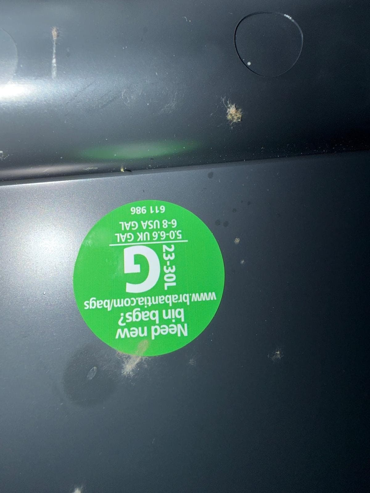2 Adet Brabantia Touch Bin 30 L - Siyah + Gumus - Neredeyse Sifir