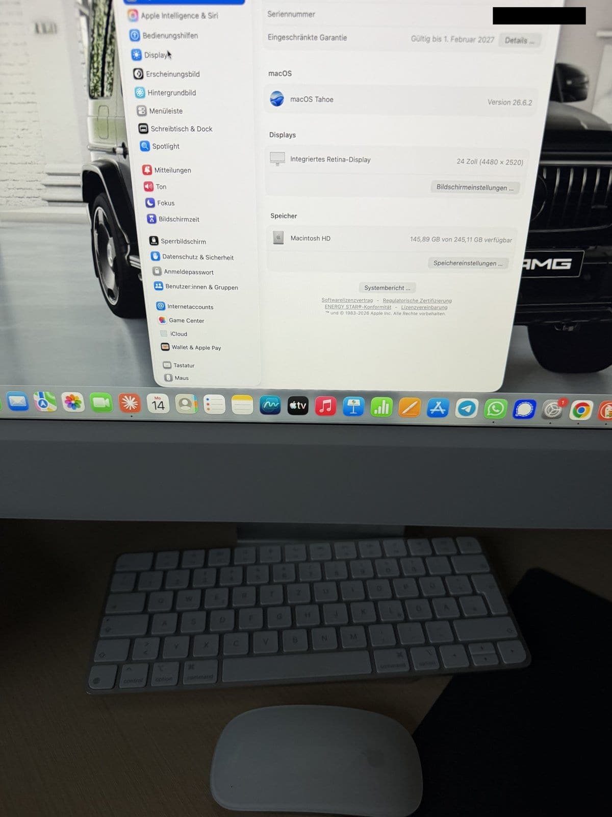 Apple iMac 24 inc M4 (2024) 16GB/256GB Gumus - GARANTILI
